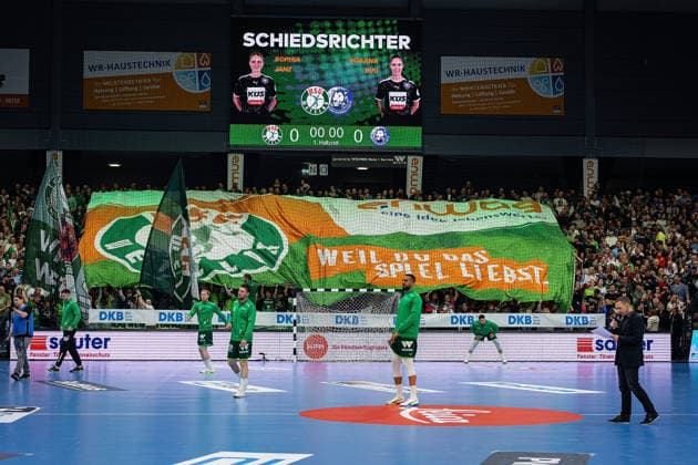 26.04.2026, xovx, Handball Daikin Handball Bundesliga, HSG Wetzlar - Bergischer HC Fanclub Banner der Fans der HSG Wetzlar Wetzlar Buderus-Arena Hessen Deutschland (DE)
