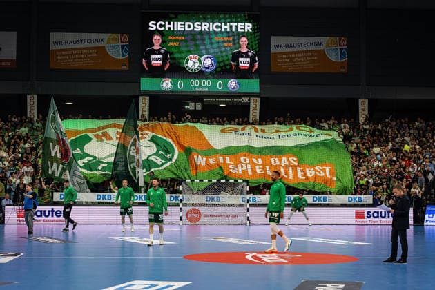 26.04.2026, xovx, Handball Daikin Handball Bundesliga, HSG Wetzlar - Bergischer HC Fanclub Banner der Fans der HSG Wetzlar Wetzlar Buderus-Arena Hessen Deutschland (DE)