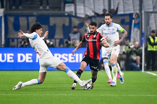Olympique de Marseille v OGC Nice - Ligue 1 McDonald s 2025 2026 05 Leonardo Julian BALERDI ROSA (om) - 08 Morgan SANSON (ogcn) during the Ligue 1 McDonald s match between Marseille and Nice at Stade Velodrome on April 26, 2026 in Marseille, France. Marseille France  Copyright: xFEPx 776348370