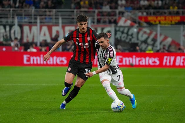 Juventus™s Francisco Conceicao during the Serie A soccer match between Milan and Juventus at the Giuseppe Meazza stadium in Milano, north Italy - April 26, 2026 - Soccer.  Copyright: xAlessioxMorgese LaPressex