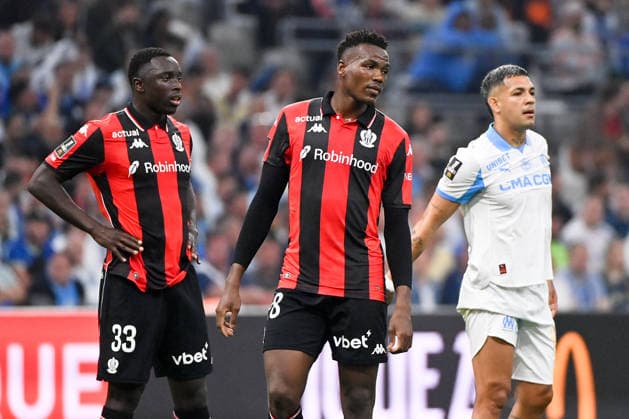 Olympique de Marseille v OGC Nice - Ligue 1 McDonald s 2025 2026 33 Antoine MENDY (ogcn) - 28 Juma BAH (ogcn) during the Ligue 1 McDonald s match between Marseille and Nice at Stade Velodrome on April 26, 2026 in Marseille, France. Marseille France  Copyright: xFEPx 776348370