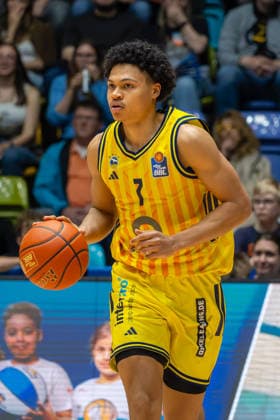 Basketball Bundesliga BBL, Frankfurt Skyliners vs. ALBA Berlin, Süwag Energie Arena Frankfurt am Main; 26.04.2026 Basketball Bundesliga BBL, Frankfurt am Main, Germany - 26.04.2026: Jack Kayil (ALBA BERLIN, 7) am Ball, Basketball Bundesliga BBL, Spiel der Frankfurt Skyliners vs. ALBA Berlin, Süwag Energie Arena Frankfurt am Main Copyright: xBEAUTIFULxSPORTS Freudensteinx