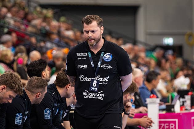 26.04.2026, xovx, Handball Daikin Handball Bundesliga, HSG Wetzlar - Bergischer HC Trainer Arnor Thor Gunnarsson (Bergischer HC) Wetzlar Buderus-Arena Hessen Deutschland (DE)