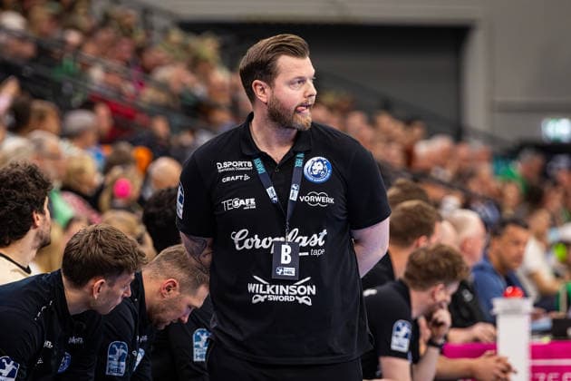 26.04.2026, xovx, Handball Daikin Handball Bundesliga, HSG Wetzlar - Bergischer HC Trainer Arnor Thor Gunnarsson (Bergischer HC) Wetzlar Buderus-Arena Hessen Deutschland (DE)