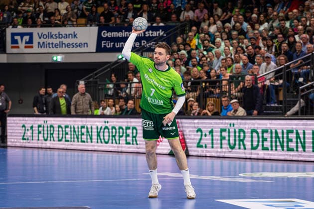 26.04.2026, xovx, Handball Daikin Handball Bundesliga, HSG Wetzlar - Bergischer HC Dominik Mappes (HSG Wetzlar), Freisteller Wetzlar Buderus-Arena Hessen Deutschland (DE)