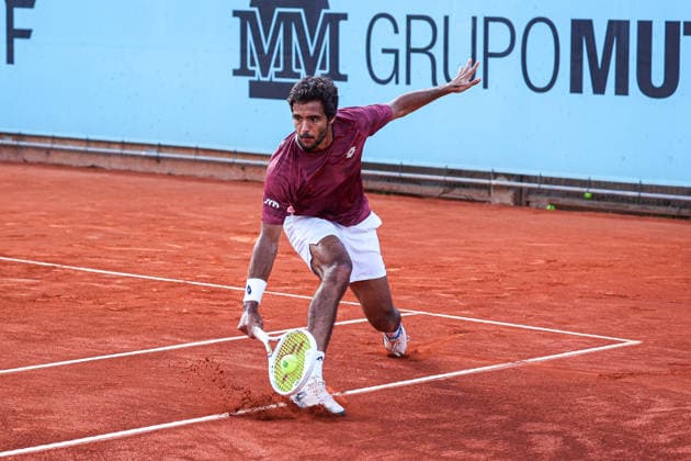 Mutua Madrid Open 2026 - Day 7 Francisco Cabral of Portugal competes during a Men s Doubles match on Day Seven of the Mutua Madrid Open at La Caja Magica on April 26, 2026, in Madrid, Spain. Madrid Spain  Copyright: xMiguelxReisx originalFilename:reis-notitle260426_np6dn.jpg