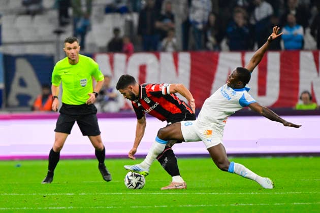 FOOTBALL : Olympique de Marseille VS OGC Nice - Ligue 1 McDonald s - 26 04 2026 Tochukwu Nnadi (OM) - Ligue 1 McDonald s match between Olympique de Marseille and OGC Nice on April 26, 2026 at the Orange Velodrome Stadium in Marseille. MarseilleFrance  Copyright: xWilliamxCannarellax