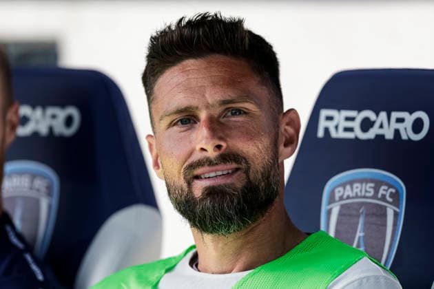 Paris, France - April 26: Olivier Giroud of Lille looks on during the Ligue 1 McDonald s match between Paris FC and Lille at Stade Jean Bouin on April 26, 2026 in Paris, France. (Photo by JustPictures) Paris Stade Jean Bouin France