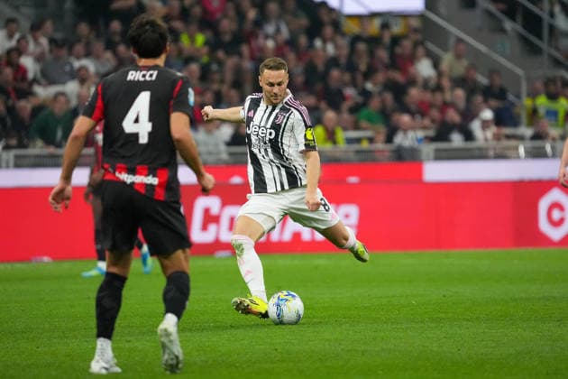 Juventus™s Teun Koopmeiners during the Serie A soccer match between Milan and Juventus at the Giuseppe Meazza stadium in Milano, north Italy - April 26, 2026 - Soccer.  Copyright: xAlessioxMorgese LaPressex