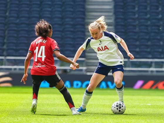 LONDON, ENGLAND - APRIL 26: Julia Blakstad of Tottenham during the Barclays Womens Super League match between Tottenham Hotspur and Manchester United, ManU at Tottenham Hotspur Stadium on April 26, 2026 in London, England. Copyright: xJodyxDemayx-xDaviesx xSPPx Sportspressphoto_SPR137342