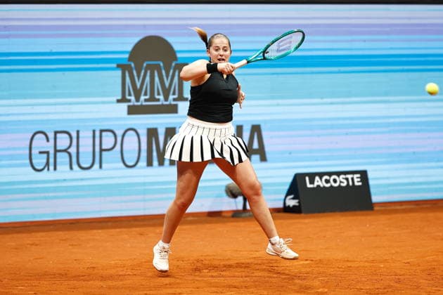 Jelena Ostapenko (LAT), APRIL 26, 2026 - Tennis : Jelena Ostapenko during singles round of 32 match against Anastasia Potapova on the WTA, Tennis Damen tour 1000 tournaments Mutua Madrid Open tennis tournament at the Caja Magica in Madrid, Spain. Noxthirdxpartyxsales  aflo_328394008