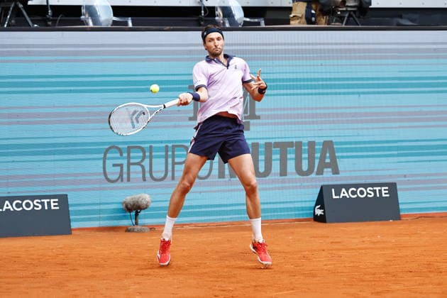 Arthur Rinderknech (FRA), APRIL 26, 2026 - Tennis : Arthur Rinderknech during singles Round of 32 match against Vit Kopriva on the ATP, Tennis Herren tour Masters 1000 tournaments Mutua Madrid Open tennis tournament at the Caja Magica in Madrid, Spain. Noxthirdxpartyxsales  aflo_328394801