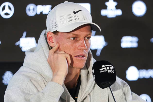 April 26, 2026, Madrid, Madrid, Spain: Jannik Sinner of Italy attends his press conference, PK, Pressekonferenz during the Mutua Madrid Open 2026, ATP, Tennis Herren Masters 1000 and WTA, Tennis Damen 1000, at La Caja Magica on April 26, 2026 in Madrid, Spain. Madrid Spain - ZUMAa181 20260426_zaa_a181_331 Copyright: xIrinaxR.xHipolitox