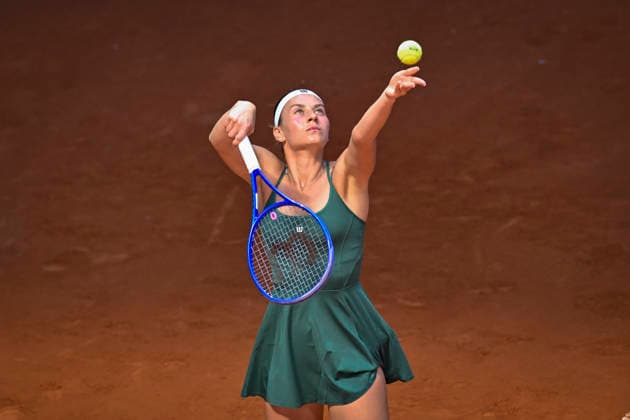 April 26, 2026, Madrid, Madrid, Spain: MARTA KOSTYUK of Ukraine †WILSON during the Mutua Madrid Open 2026, ATP, Tennis Herren Masters 1000 and WTA, Tennis Damen 1000 tennis tournament, celebrated at Caja Magica on April 26, 2026 in Madrid, Spain. Madrid Spain - ZUMAc312 20260426_zsp_c312_037 Copyright: xOscarxManuelxSanchezx