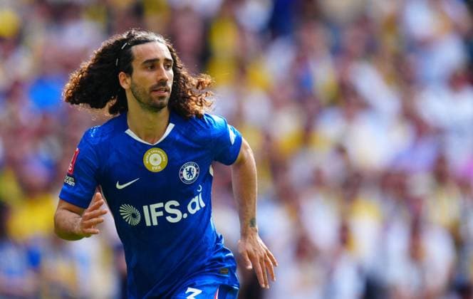 Marc Cucurella of Chelsea Chelsea v Leeds United, Emirates FA Cup, Semi Final, Football, Wembley Stadium, London, UK - 26 Apr 2026London Wembley Stadium United Kingdom EDITORIAL USE ONLY No use with unauthorised audio, video, data, fixture lists, club league logos or live services. Online in-match use limited to 120 images, no video emulation. No use in betting, games or single club league player publications.  Copyright: xJavierxGarcia Shutterstockx 16838850eo