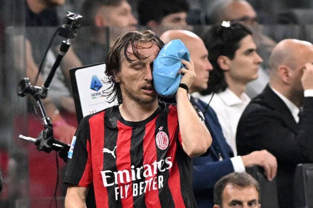 LUKA MODRIC, Milan, Serie A 2025-26, Milan-Juventus 0-0, azione, action, infortunio, injury, single shot SERIE A 2025-26 MILAN-JUVENTUS 0-0