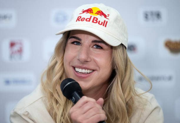 Czech snowboarder Ester Ledecka at a press conference, PK, Pressekonferenz to sum up the past season, in Beroun, Czech Republic, on April 27, 2026. (CTKxPhoto MichaelaxRihova) CTKPhotoP2026042702403  CTKPhotoP2026042702403