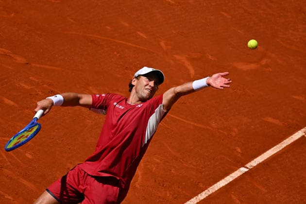 Mutua Madrid Open - Casper Ruud Casper Ruud (NOR) during his fourth round match at the Mutua Madrid Open in Madrid , Spain, on April, 27, 2026. Photo by Corinne Dubreuil ABACAPRESS.COM Madrid  Copyright: xDubreuilxCorinne ABACAx