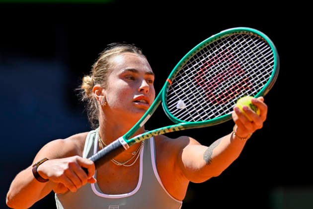 April 27, 2026, Madrid, Madrid, Spain: ARYNA SABALENKA of belarus †NIKE during the Mutua Madrid Open 2026, ATP, Tennis Herren Masters 1000 and WTA, Tennis Damen 1000 tennis tournament, celebrated at Caja Magica on April 26, 2026 in Madrid, Spain. Mutua Madrid Open 2026 - Day 8 (04.27.26) - ZUMAc312 20260427_zsp_c312_157 Copyright: xOscarxManuelxSanchezx
