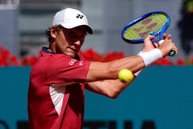 Casper Ruud, Norway, during Madrid Open Tennis 2025 match. April 27, 2026. (2026042726)