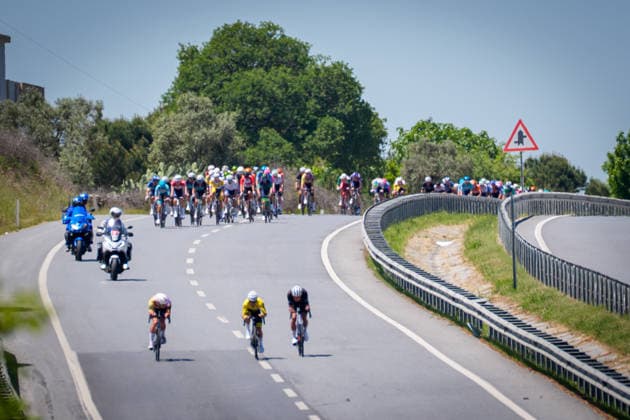 61st Presidential Cycling Tour of Turkiye AYDIN, TURKIYE - APRIL 27: Cyclists compete during the second stage of the 61st Presidential Cycling Tour of Turkiye, a 152-kilometer route from Aydin to Marmaris, in Aydin, Turkiye, on April 27, 2026. Held under the auspices of the Turkish Presidency and supported by the Turkish Youth and Sports Ministry, the eight-stage race is Turkiye’s only event in the ‘ProSeries’ category on the UCI Europe Tour calendar. Ahmet Serdar Eser Anadolu Aydin Turkey. Editorial use only. Please get in touch for any other usage.  Copyright: x2026xAnadoluxAhmetxSerdarxEserx