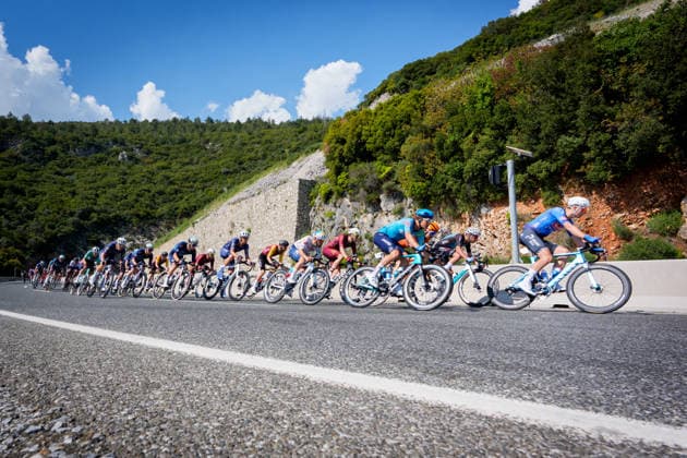 61st Presidential Cycling Tour of Turkiye AYDIN, TURKIYE - APRIL 27: Cyclists compete during the second stage of the 61st Presidential Cycling Tour of Turkiye, a 152-kilometer route from Aydin to Marmaris, in Aydin, Turkiye, on April 27, 2026. Held under the auspices of the Turkish Presidency and supported by the Turkish Youth and Sports Ministry, the eight-stage race is Turkiye’s only event in the ‘ProSeries’ category on the UCI Europe Tour calendar. Ahmet Serdar Eser Anadolu Aydin Turkey. Editorial use only. Please get in touch for any other usage.  Copyright: x2026xAnadoluxAhmetxSerdarxEserx