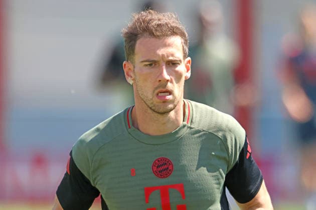 8 Leon Goretzka, Porträt, Portrait, Fussball Abschlsstraining des FC Bayern München vor UEFA Champions League, gegen Paris Saint-Germain 27.04.2026 Trainingsgelände, Säbenerstr. FOTO: Mladen Lackovic LakoPress