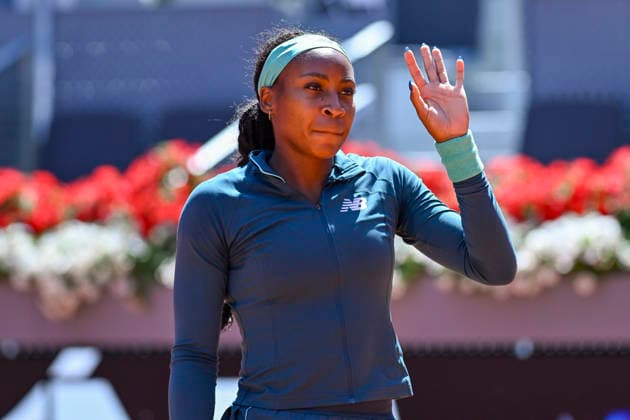 April 27, 2026, Madrid, Madrid, Spain: COCO GAUFF of united states - NEW BALANCE during the Mutua Madrid Open 2026, ATP, Tennis Herren Masters 1000 and WTA, Tennis Damen 1000 tennis tournament, celebrated at Caja Magica on April 26, 2026 in Madrid, Spain. Madrid Spain - ZUMAc312 20260427_zsp_c312_258 Copyright: xOscarxManuelxSanchezx