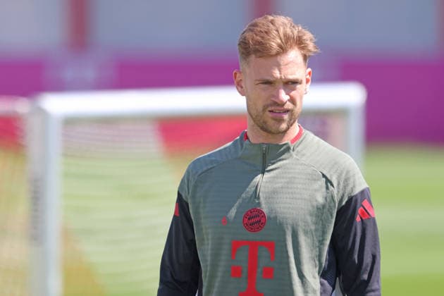 6 Joshua Kimmich, Porträt, Portrait, Fussball Abschlsstraining des FC Bayern München vor UEFA Champions League, gegen Paris Saint-Germain 27.04.2026 Trainingsgelände, Säbenerstr. FOTO: Mladen Lackovic LakoPress
