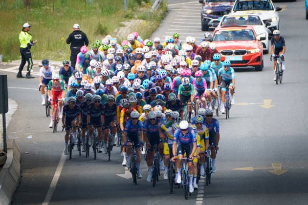 61st Presidential Cycling Tour of Turkiye AYDIN, TURKIYE - APRIL 27: Cyclists compete during the second stage of the 61st Presidential Cycling Tour of Turkiye, a 152-kilometer route from Aydin to Marmaris, in Aydin, Turkiye, on April 27, 2026. Held under the auspices of the Turkish Presidency and supported by the Turkish Youth and Sports Ministry, the eight-stage race is Turkiye’s only event in the ‘ProSeries’ category on the UCI Europe Tour calendar. Ahmet Serdar Eser Anadolu Aydin Turkey. Editorial use only. Please get in touch for any other usage.  Copyright: x2026xAnadoluxAhmetxSerdarxEserx
