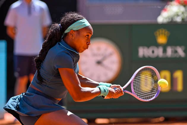 April 27, 2026, Madrid, Madrid, Spain: COCO GAUFF of united states - NEW BALANCE during the Mutua Madrid Open 2026, ATP, Tennis Herren Masters 1000 and WTA, Tennis Damen 1000 tennis tournament, celebrated at Caja Magica on April 26, 2026 in Madrid, Spain. Madrid Spain - ZUMAc312 20260427_zsp_c312_235 Copyright: xOscarxManuelxSanchezx