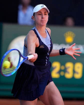 MADRID OPEN TENNIS 2026. WTA, Tennis Damen BENCIC ¢ SUI v BAPTISTE ¢ USA Belinda Bencic, Switzerland, during Madrid Open Tennis 2025 match. April 27, 2026.(ALTERPHOTOS Acero) MadridSpain  Copyright: xAcerox