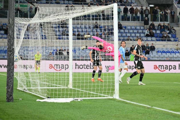 RECORD DATE NOT STATED 27th April 2026, Stadio Olimpico, Rome, Italy; Italian Serie A Football; Lazio versus Udinese; Kingsley Ehizibue of Udinese scores the goal for 0-1 in the 18th minute not in the picture AllShotLive