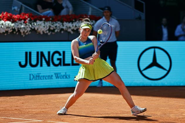 Linda Noskova (CZE), APRIL 27, 2026 - Tennis : Linda Noskova during singles round of 16 match against Coco Gauff on the WTA, Tennis Damen tour 1000 tournaments Mutua Madrid Open tennis tournament at the Caja Magica in Madrid, Spain. Noxthirdxpartyxsales  aflo_328492359