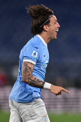 Dc Roma 27 04 2026 - campionato di calcio serie A Lazio-Udinese foto Domenico Cippitelli Image nella foto: esultanza gol Luca Pellegrini 
