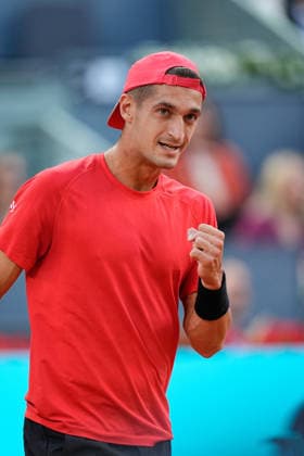 April 27, 2026, Madrid, Madrid, Spain: Terence Atmane of France reacts against Alexander Zverev of Germany during the Mutua Madrid Open 2026, ATP, Tennis Herren Masters 1000 and WTA, Tennis Damen 1000, at La Caja Magica on April 27, 2026 in Madrid, Spain. Madrid Spain - ZUMAa181 20260427_zaa_a181_501 Copyright: xDennisxAgyemanx