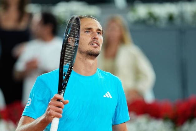 April 27, 2026, Madrid, Madrid, Spain: Alexander Zverev of Germany celebrates the victory against Terence Atmane of France during the Mutua Madrid Open 2026, ATP, Tennis Herren Masters 1000 and WTA, Tennis Damen 1000, at La Caja Magica on April 27, 2026 in Madrid, Spain. Madrid Spain - ZUMAa181 20260427_zaa_a181_546 Copyright: xDennisxAgyemanx