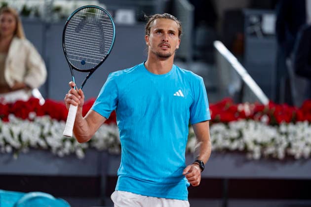 Mutua Madrid Open - Day Eight MADRID, SPAIN - APRIL 27: Alexander Zverev of Germany celebrates the victory against Terence Atmane of France during the Men s Singles Third Round match on Day Eight during the Mutua Madrid Open 2026 tournament celebrated at La Caja Magica on April 27, 2026 in Madrid, Spain. Madrid La Caja Magica Madrid Spain Copyright: xAlbertoxGardinx AGardin_20260427_Tennis_Madrid_Day8_0672