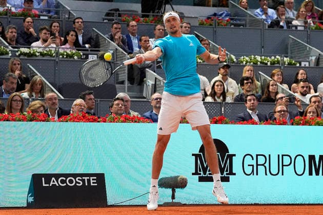 MADRID OPEN TENNIS 2026. ATP, Tennis Herren ZVEREV ¢ GER v ATMANE ¢ FRA Alexander Zverev, Germany, during Madrid Open Tennis 2025 match. April 27, 2026.(ALTERPHOTOS Acero) MadridSpain  Copyright: xAcerox