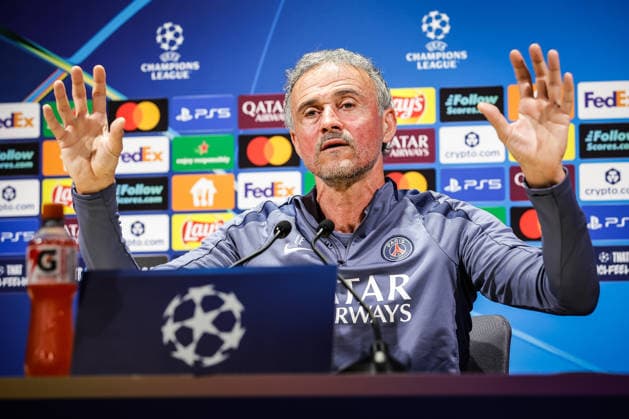 April 27, 2026, Poissy, France, France: Luis ENRIQUE of PSG during a Paris Saint-Germain press conference, PK, Pressekonferenz at Campus PSG on April 27, 2026 in Poissy near Paris, France. Poissy France - ZUMAm308 20260427_zsp_m308_016 Copyright: xMatthieuxMirvillex