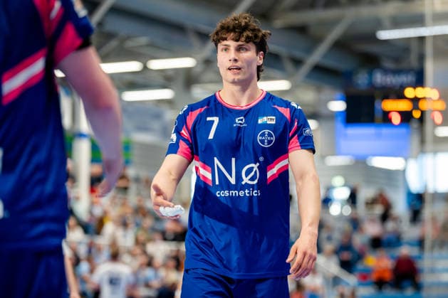 Dormagen, 27.04.2026, Handball, Herren, 2. Bundesliga, 29. Spieltag, 2025 2026: TSV Bayer Dormagen 1. VFL Potsdam Krischa Leis (TSV Bayer Dormagen, 7) während des Spiels