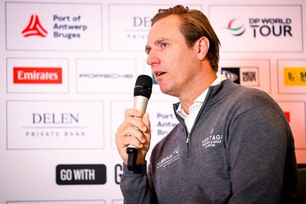 press conference, PK, Pressekonferenz Soudal Open Golf Tournament - 28 04 2026 STERREBEEK, BELGIUM - APRIL 28 : Colsaerts Nicolas during the press conference ahead of the Soudal Open Golf Tournament at the House of Golf on April 28, 2026 in Sterrebeek, Belgium, 28 04 2026  Copyright: xTomasxSiskx