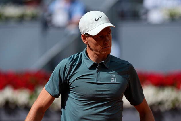 April 28, 2026, Madrid, Madrid, Spain: Jannik Sinner of Italy plays against Cameron Norrie of Great Britain during the Mutua Madrid Open 2026, ATP, Tennis Herren Masters 1000 and WTA, Tennis Damen 1000, at La Caja Magica on April 28, 2026 in Madrid, Spain. Madrid Spain - ZUMAa181 20260428_zaa_a181_010 Copyright: xOscarxJ.xBarrosox