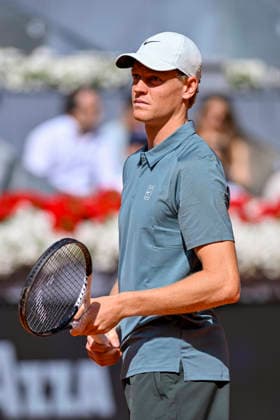 April 28, 2026, Madrid, Madrid, Spain: JANNIK SINNER of italy - NIKE during the Mutua Madrid Open 2026, ATP, Tennis Herren Masters 1000 and WTA, Tennis Damen 1000 tennis tournament, celebrated at Caja Magica on April 28, 2026 in Madrid, Spain. Mutua Madrid Open 2026 - Day 9 (04.28.26) - ZUMAc312 20260428_zsp_c312_012 Copyright: xOscarxManuelxSanchezx