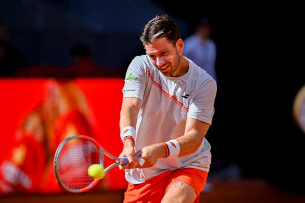 April 28, 2026, Madrid, Madrid, Spain: CAMERON NORRIE of united kingdom - K-SWISS during the Mutua Madrid Open 2026, ATP, Tennis Herren Masters 1000 and WTA, Tennis Damen 1000 tennis tournament, celebrated at Caja Magica on April 28, 2026 in Madrid, Spain. Mutua Madrid Open 2026 - Day 9 (04.28.26) - ZUMAc312 20260428_zsp_c312_048 Copyright: xOscarxManuelxSanchezx