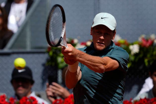 Jannik Sinner, Italy, during Madrid Open Tennis 2025 match. April 28, 2026. (20260428229)