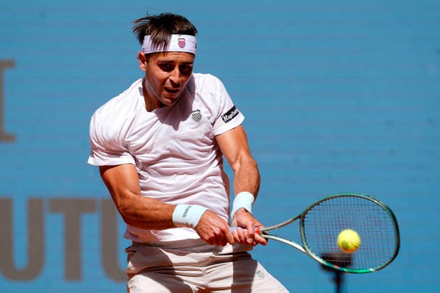 MADRID OPEN TENNIS 2026. ATP, Tennis Herren FILS ¢ FRA v ETCHEVERRY ¢ ARG Tomas Martin Etcheverry, Argentina, during Madrid Open Tennis 2025 match. April 28, 2026.(ALTERPHOTOS Acero) MadridSpain  Copyright: xAcerox