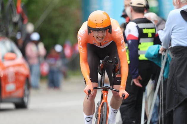 28.04.2026 Villars-sur-Glane, SCHWEIZ, Tour de Romandie 2026 Prolog Villars sur Glane - Villars sur Glane Sieger Dorian Godon FRA Team Ineos Grenadiers