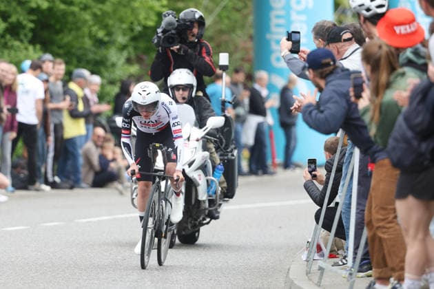 28.04.2026 Villars-sur-Glane, SCHWEIZ, Tour de Romandie 2026 Prolog Villars sur Glane - Villars sur Glane Tadej Pogacar SLO Team UAE Emirates