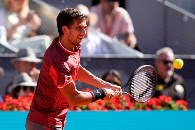 MADRID OPEN TENNIS 2026. ATP, Tennis Herren JODAR ¢ ESP v KOPRIVA ¢ CZE Vit Kopriva, Czech Republic, during Madrid Open Tennis 2025 match. April 28, 2026.(ALTERPHOTOS Acero) MadridSpain  Copyright: xAcerox